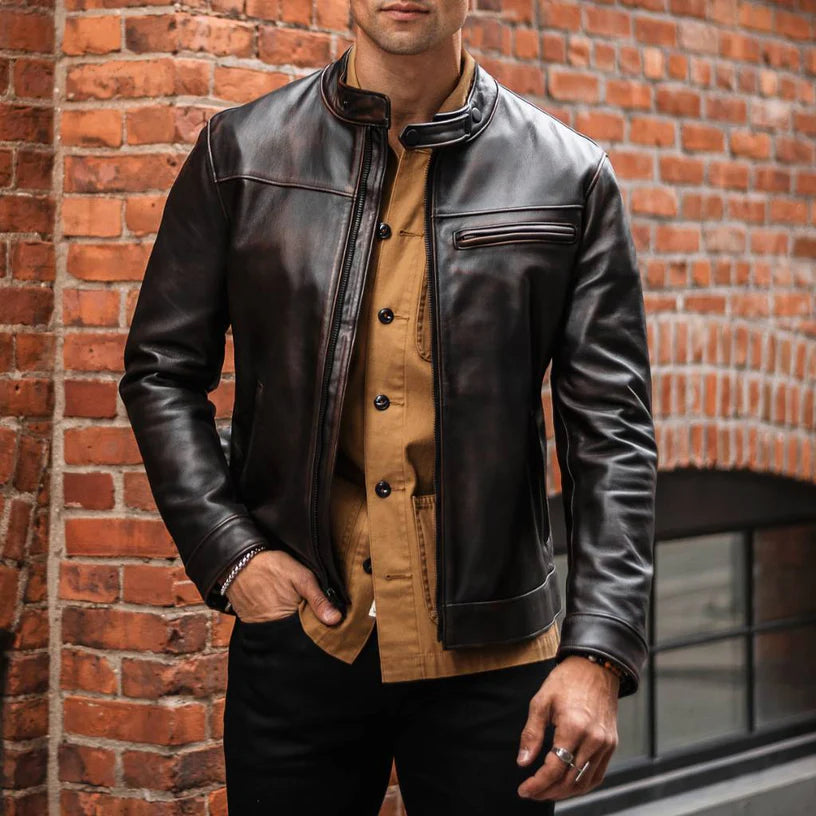 Roadster Premium Leather Jacket (Free Leather Belt)