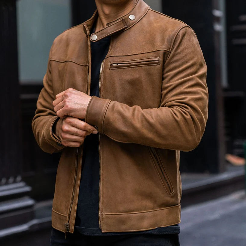 Roadster Premium Leather Jacket (Free Leather Belt)